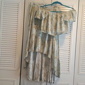 Crop Top and Skirt Set